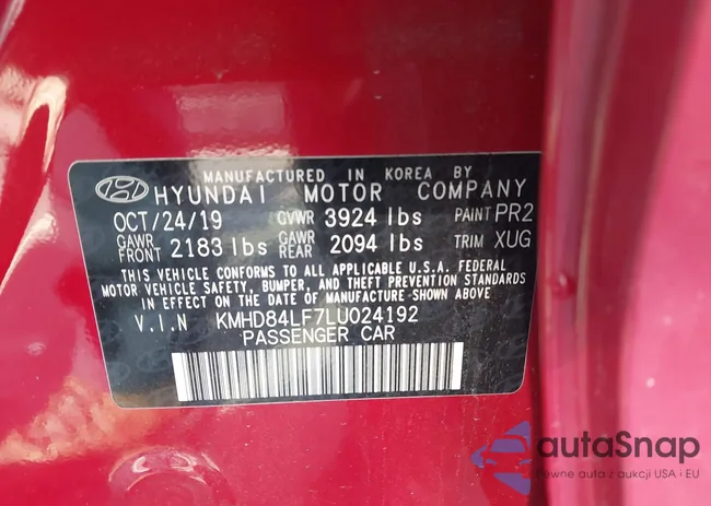 KMHD84LF7LU024192: 43907162