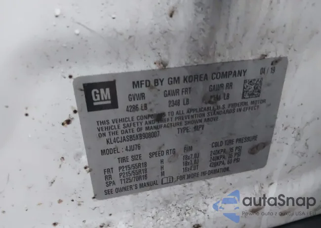 KL4CJASB5KB908007: 43907336