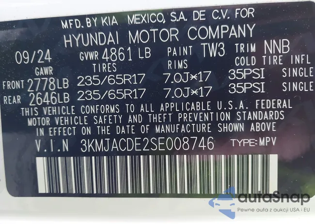 3KMJACDE2SE008746: 43907363