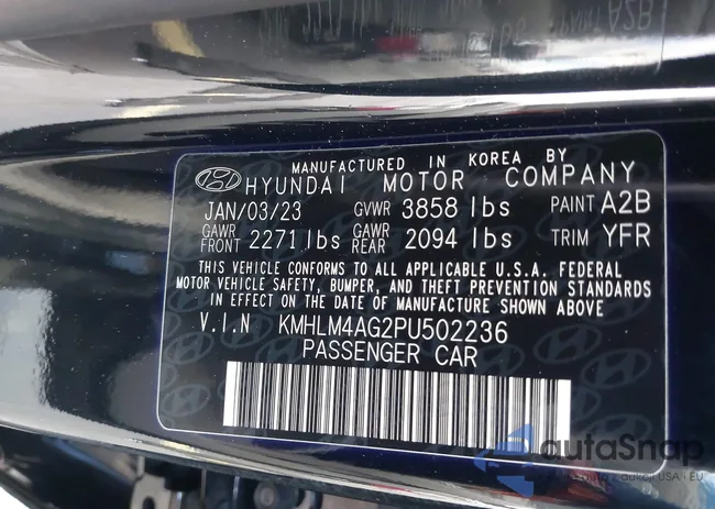 KMHLM4AG2PU502236: 43907416