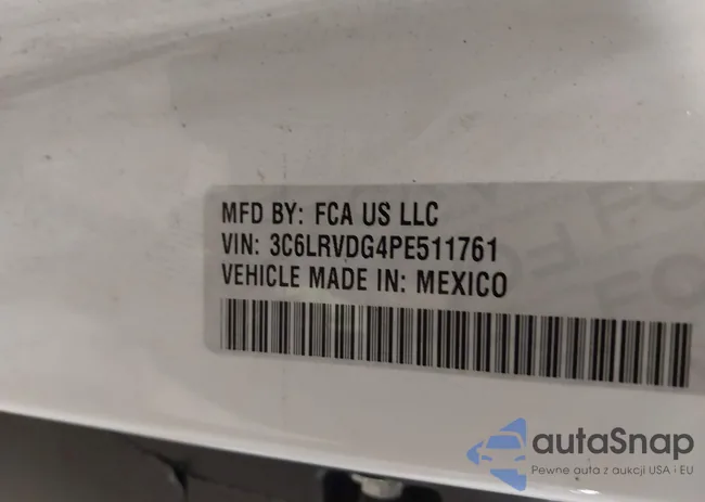 3C6LRVDG4PE511761: 43906638