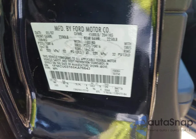 1FMCU03188KA76843: 43906818