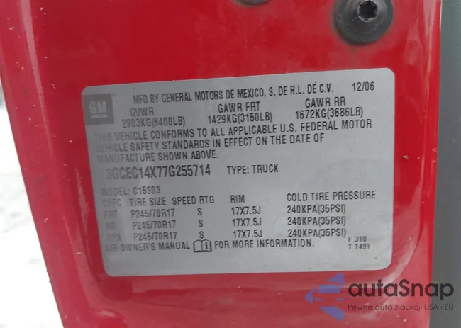 3GCEC14X77G255714: 43906826