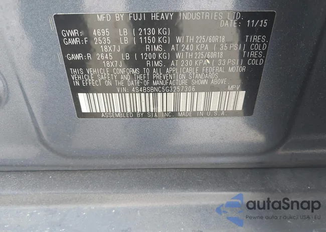 4S4BSBNC5G3257306: 43907872