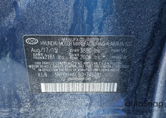 5NPDH4AE8GH745281: 43907889