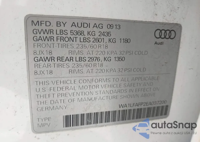 WA1LFAFP2EA037200: 43907895