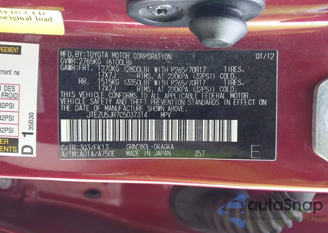 JTEZU5JR7C5037314: 43907939