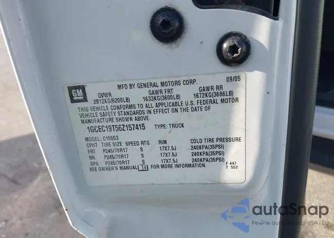 1GCEC19T56Z157415: 43907979