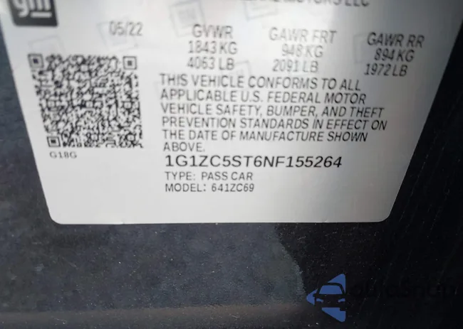 1G1ZC5ST6NF155264: 43908006