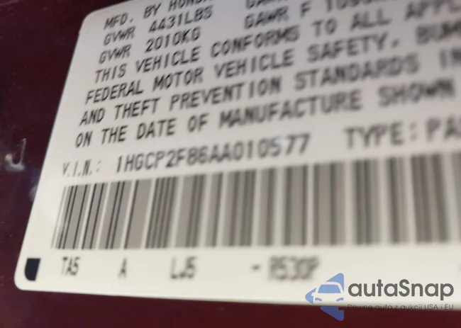 1HGCP2F86AA010577: 43908051