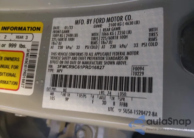 3FMCR9C61PRD16827: 43908271