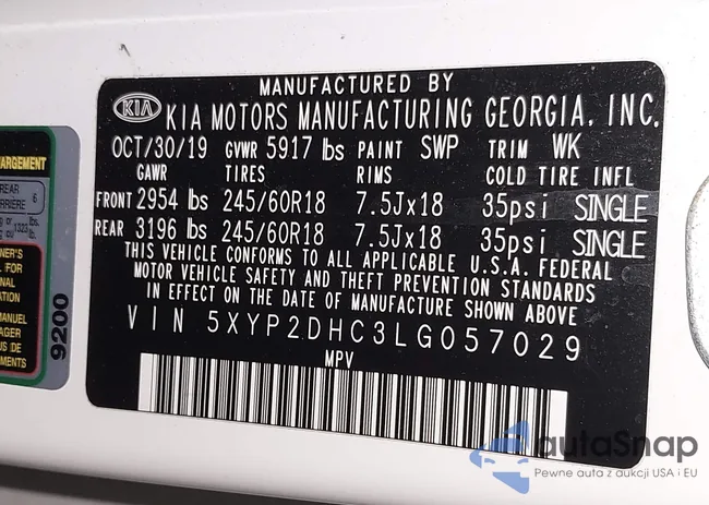 5XYP2DHC3LG057029: 43908295