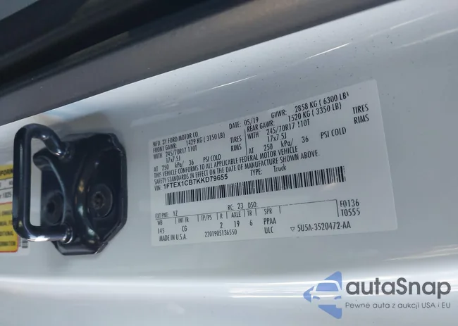 1FTEX1CB7KKD79655: 43908335