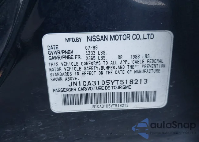 JN1CA31D5YT518213: 43908363