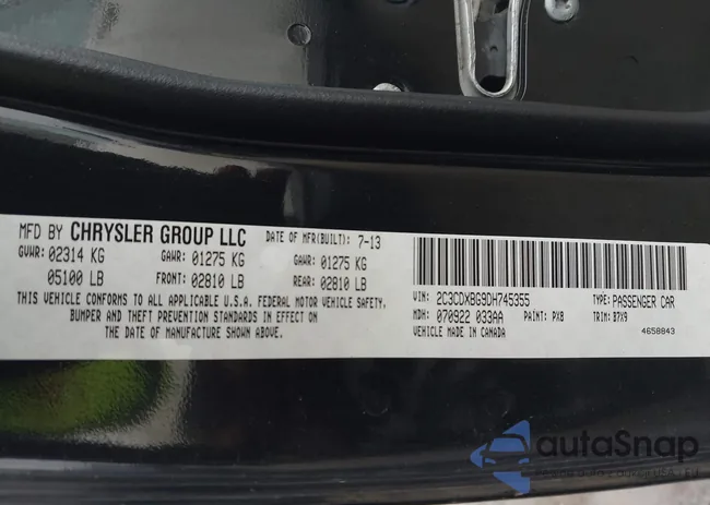 2C3CDXBG9DH745355: 43908373