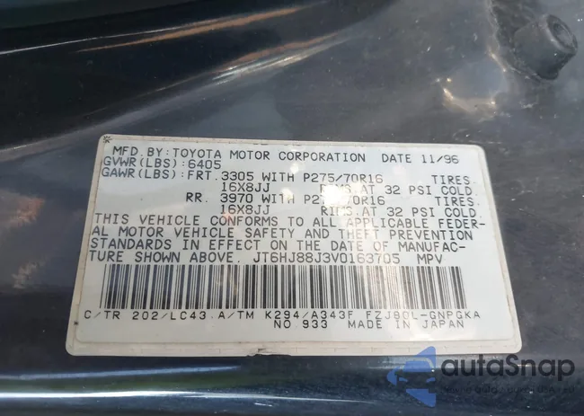 JT6HJ88J3V0163705: 43908406