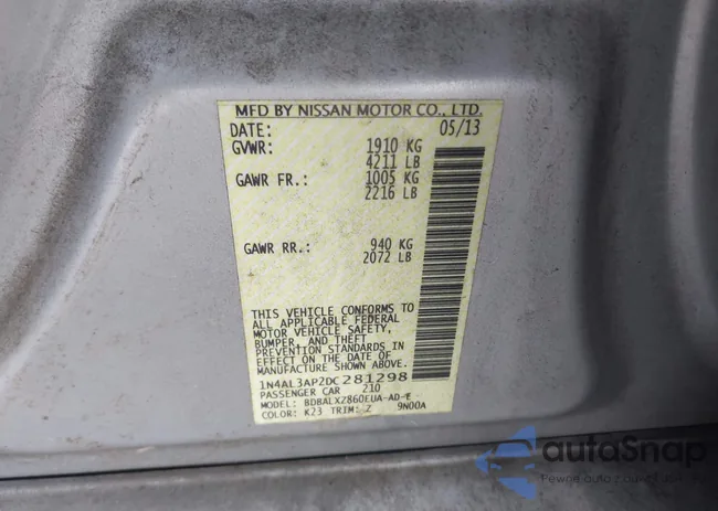 1N4AL3AP2DC281298: 43908430