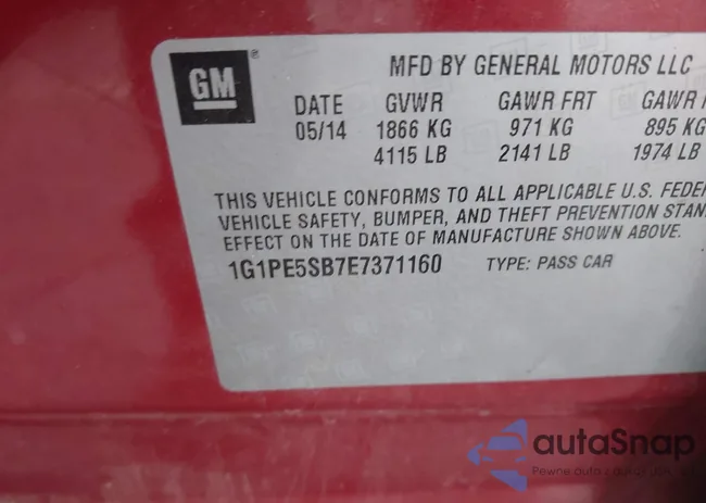 1G1PE5SB7E7371160: 43907515