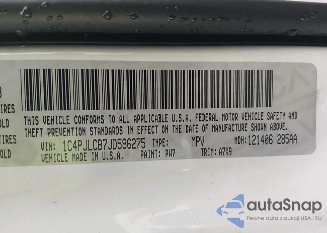 1C4PJLCB7JD596275: 43907543