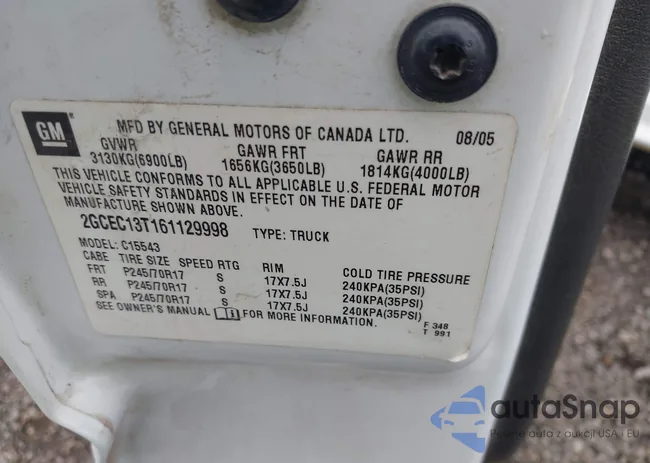 2GCEC13T161129998: 43907579