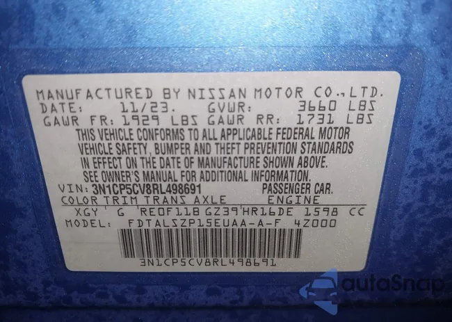 3N1CP5CV8RL498691: 43907632