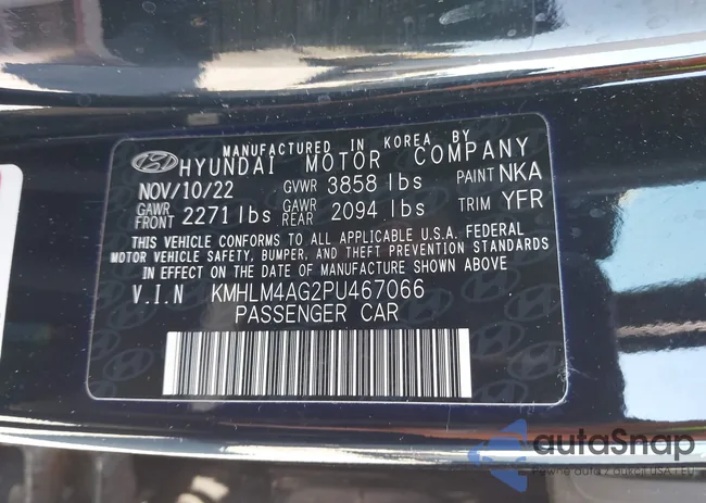 KMHLM4AG2PU467066: 43907753