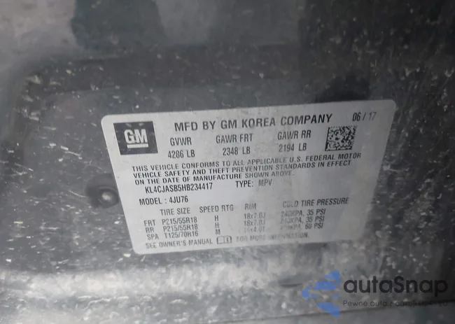 KL4CJASB5HB234417: 43907813