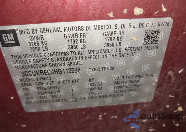 3GCUKREC4HG112598: 43907820