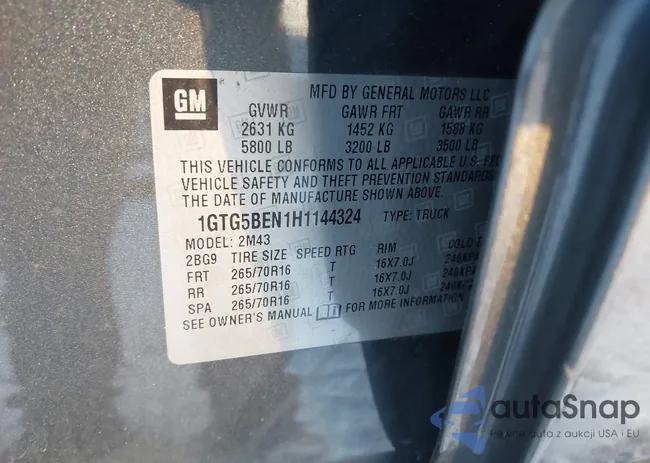 1GTG5BEN1H1144324: 43907824