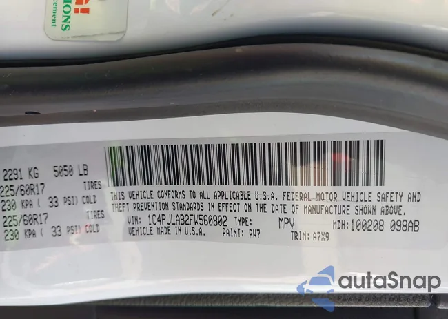 1C4PJLAB2FW560802: 43908982