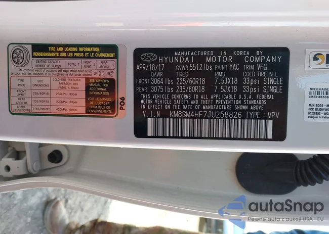 KM8SM4HF7JU258826: 43908994