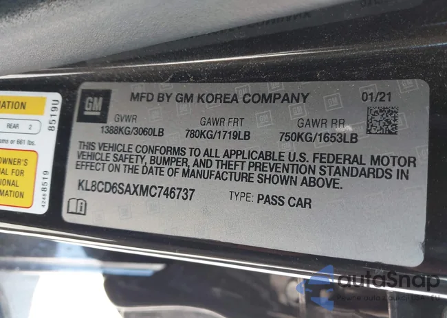 KL8CD6SAXMC746737: 43909156