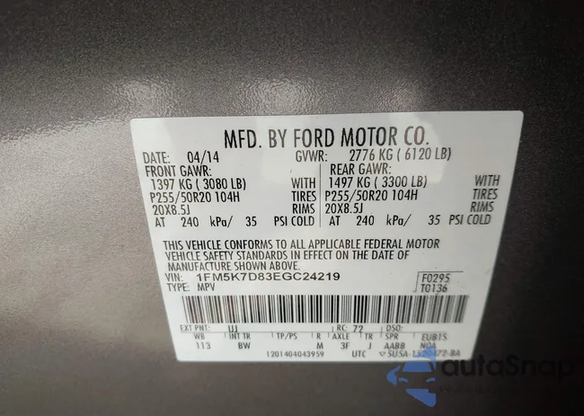 1FM5K7D83EGC24219: 43909187