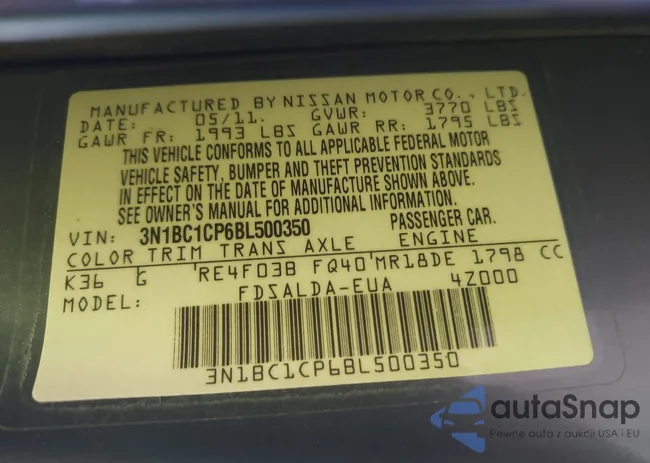 3N1BC1CP6BL500350: 43909272