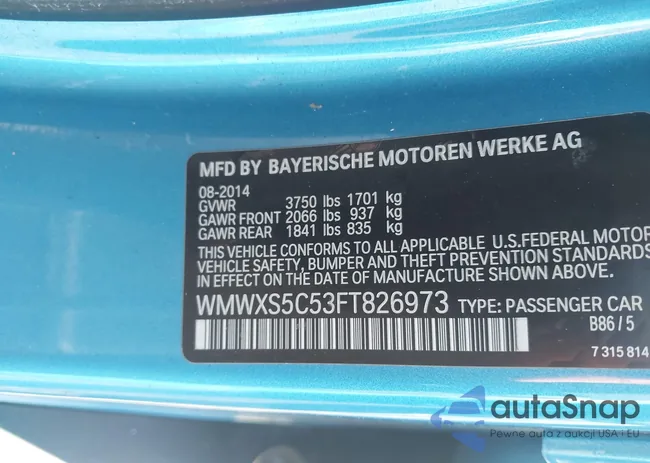 WMWXS5C53FT826973: 43909356