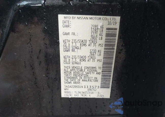 5N1AZ2DS1LN113573: 43909365