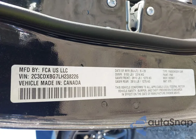 2C3CDXBG7LH238226: 43909402