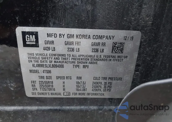 KL4MMESLXLB094000: 43908468