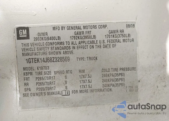 1GTEK14J68Z328569: 43908522