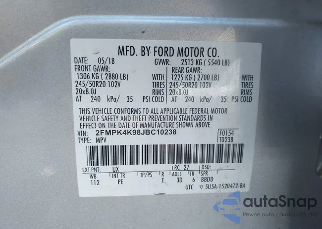 2FMPK4K98JBC10238: 43908766