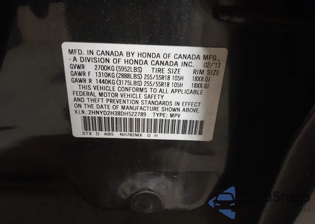 2HNYD2H38DH522789: 43909859