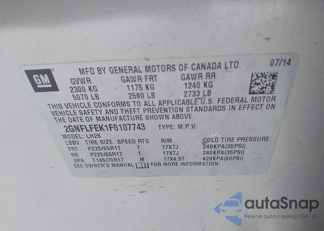 2GNFLFEK1F6107743: 43909886