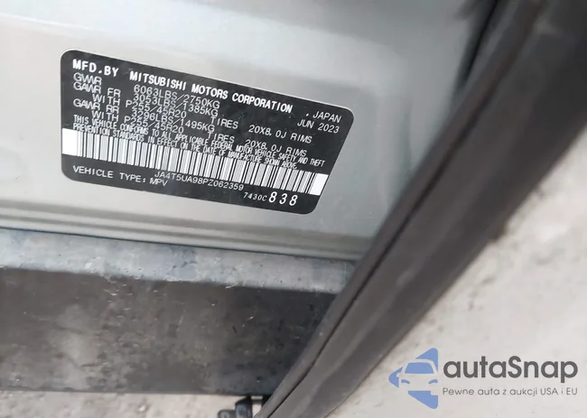 JA4T5UA98PZ062359: 43909940