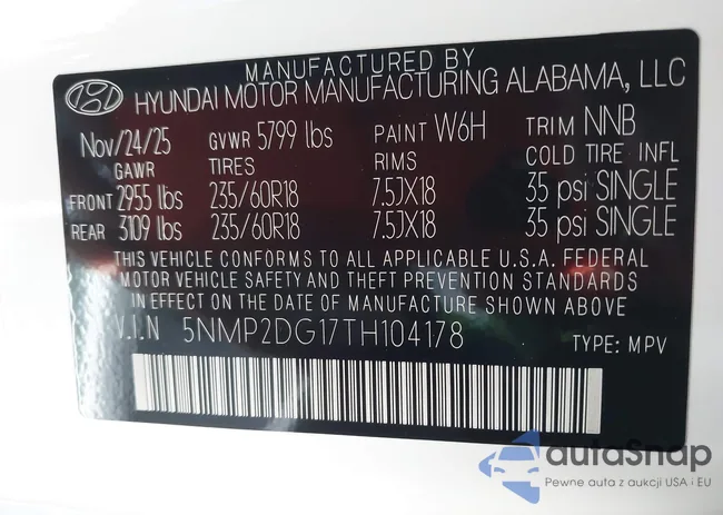 5NMP2DG17TH104178: 43909963