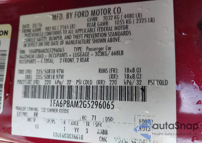 1FA6P8AM2G5296065: 43910036