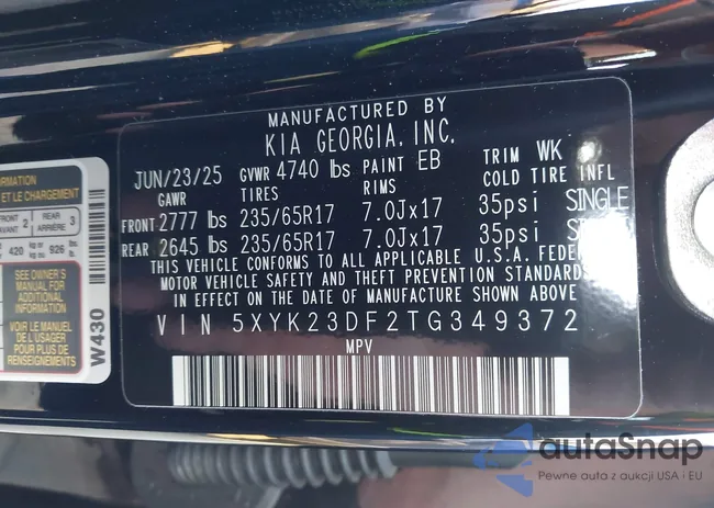 5XYK23DF2TG349372: 43910046