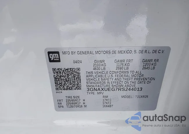 3GNAXUEG7RS244013: 43910051