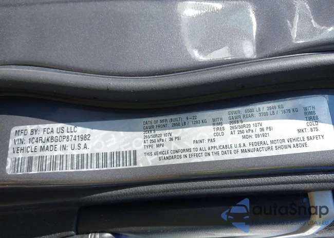 1C4RJKBG0P8741982: 43910054