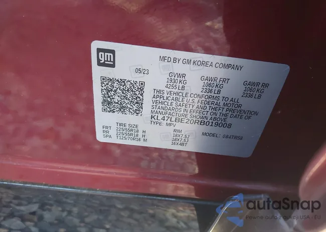 KL47LBE20RB019008: 43910081