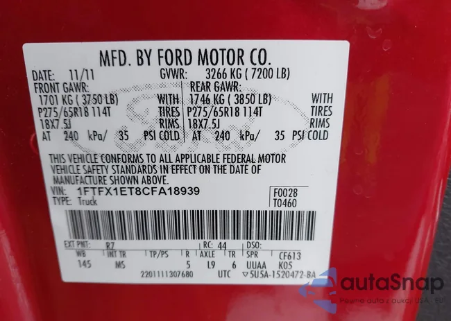 1FTFX1ET8CFA18939: 43910159